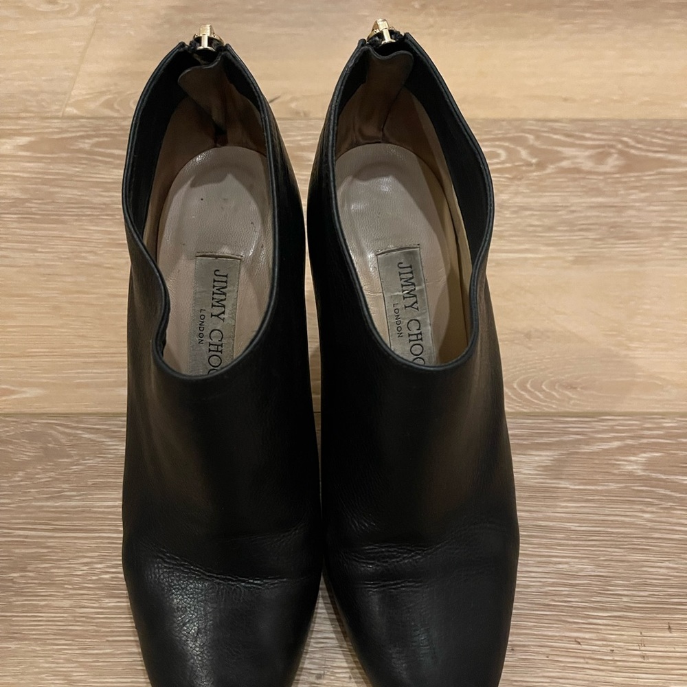 Jimmy Choo Black Leather Bootie